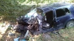 INTERWENIOWAŁ ŚMIGŁOWIEC LPR. 56-LETNI KIEROWCA GOLFA PO ZDERZENIU Z CIĘŻARÓWKA ZABRANY DO SZPITALA W GDAŃSKU – 03.09.2015