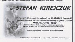 Zmarł Stefan Kirejczuk. Żył 80 lat.