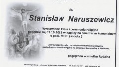 Zmarł Stanisław Naruszewicz. Żyła 67 lat.