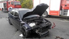 Dwie osoby poszkodowane po czołowym zderzeniu osobówek w Górkach – 28.10.2015