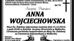 Zmarła Anna Wojciechowska. Żyła 74 lata.