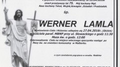 Zmarł Werner Lamla. Żył 75 lat.