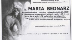 Zmarła Maria Bednarz. Żyła 90 lat.