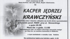 Zmarł Kacper Jędrzej Krawczyński. Żył 24 lata.