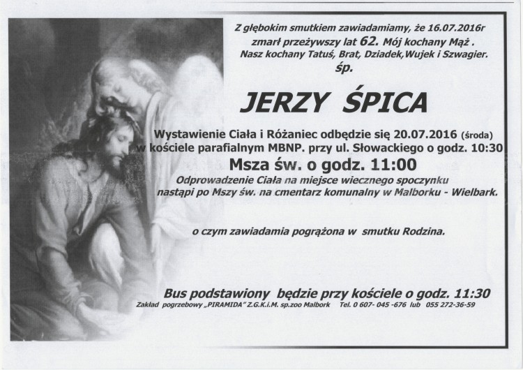 Zmarł Jerzy Śpica. Żył 62 lata