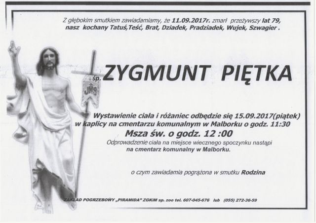 Zmarł Zygmunt Piętka. Żył 79 lat