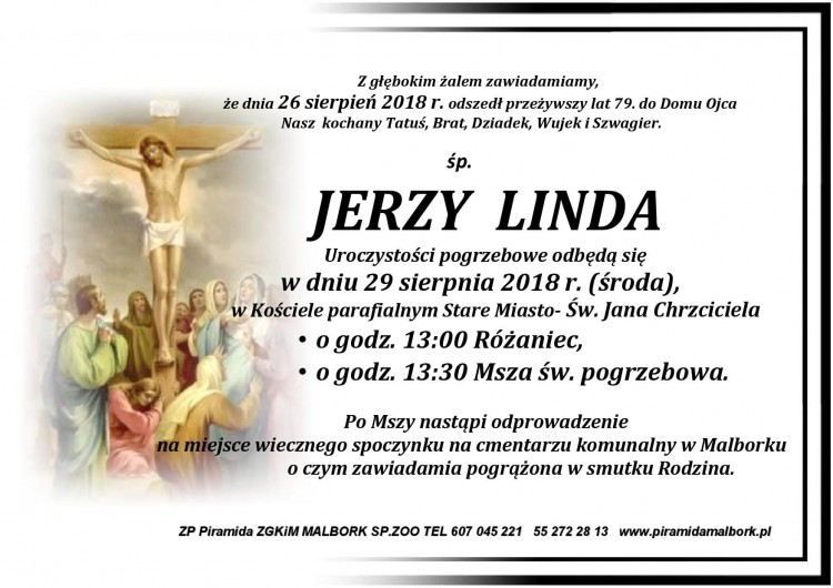 Zmarł Jerzy Linda. Żył 79 lat.