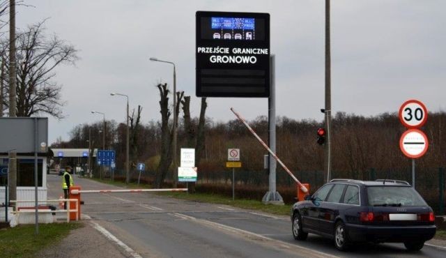 Gronowo: Czasowo wstrzymana odprawa osób i środków transportu.