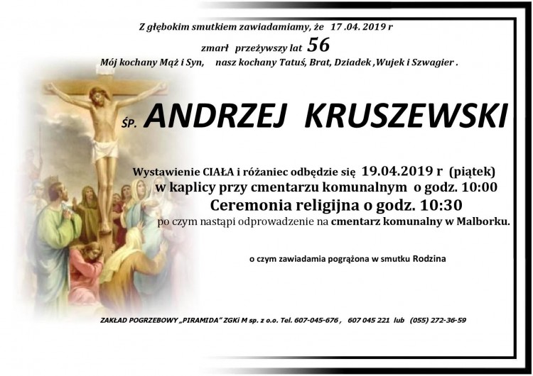 Zmarł Andrzej Kruszewski. Żył 56 lat