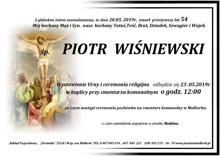 Zmarł Piotr Wiśniewski. Żył 54 lata.