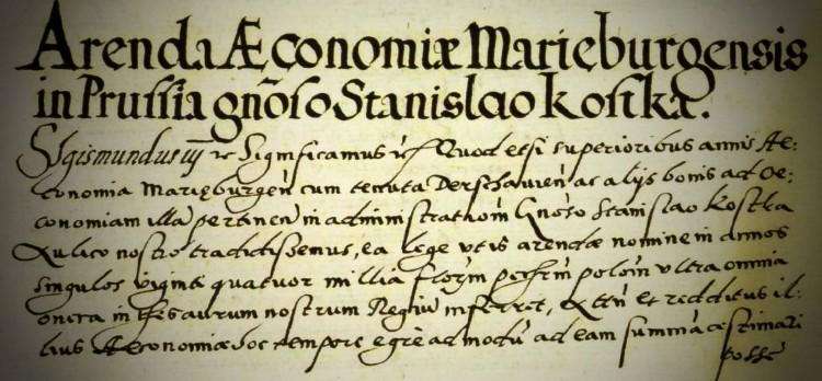 Ekonomia malborska. Historia Malborka 1457 – 1772.