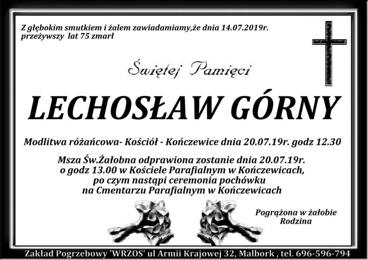 Zmarł Lechosław Górny. Żył 75 lat