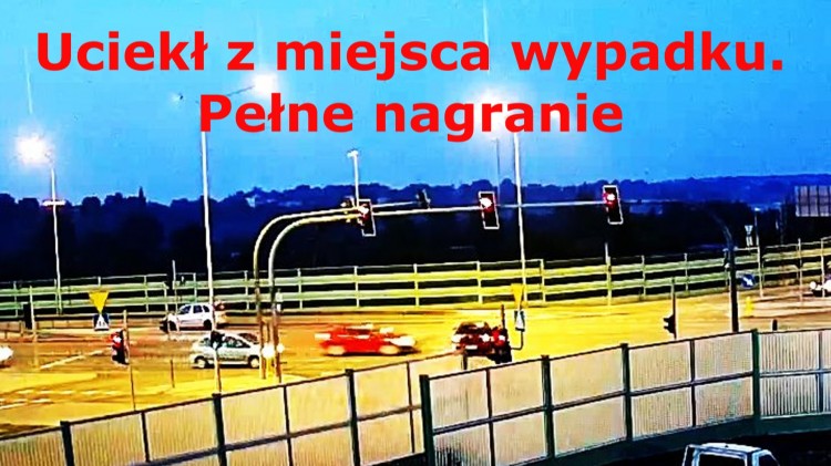 Spowodował wypadek i zbiegł z miejsca zdarzenia.