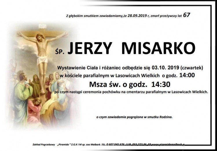 Zmarł Jerzy Misarko. Żył 67 lat.