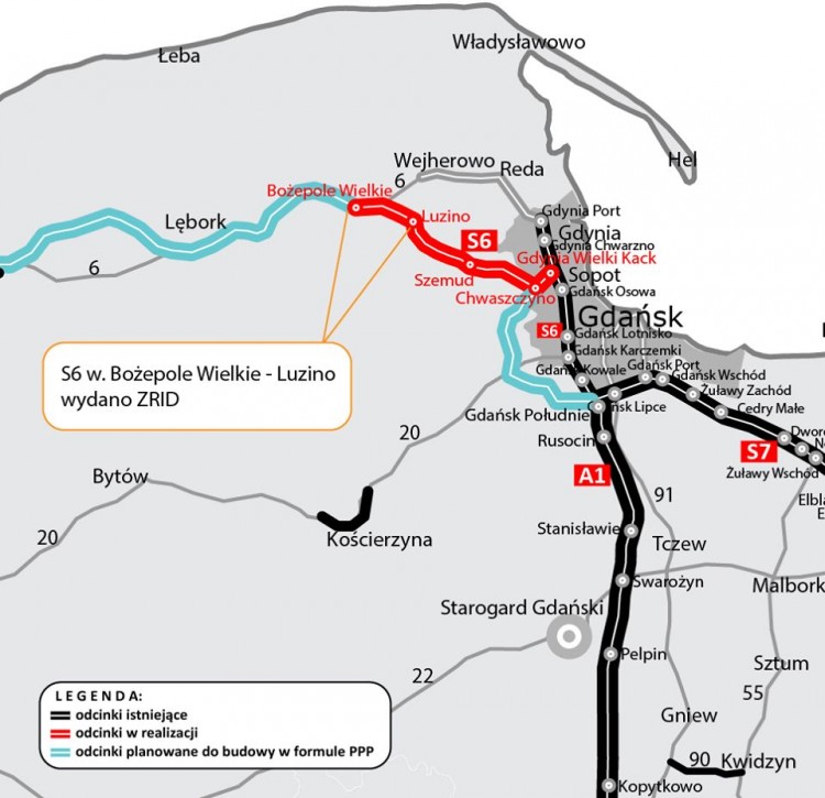 Kolejne zezwolenie dla drogi ekspresowej S6 pomiędzy Bożympolem Wielkim&#8230;
