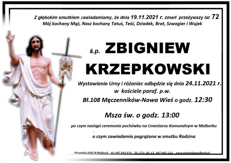 Zmarł Zbigniew Krzepkowski. Żył 72 lata.