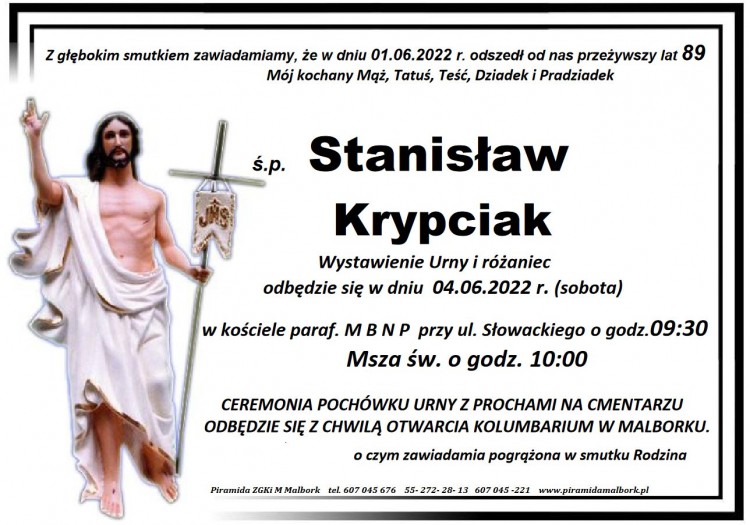 Zmarł Stanisław Krypciak. Żył 89 lat.