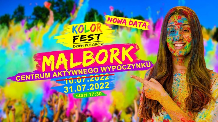 Malbork. W niedzielę Kolor Fest - Dzień Kolorów.