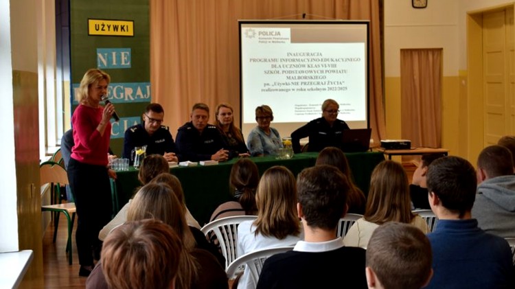 Malbork. Używki – Nie przegraj życia. Inauguracja programu dla młodzieży szkolnej.