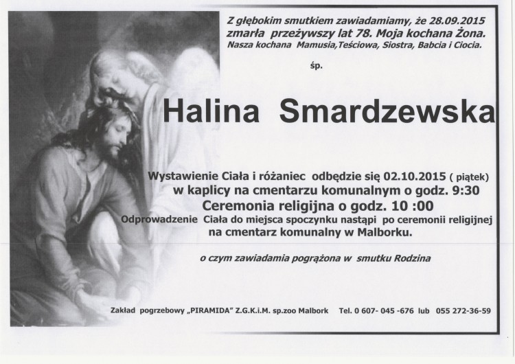 Zmarła Halina Smardzewska. Żyła 78 lat.