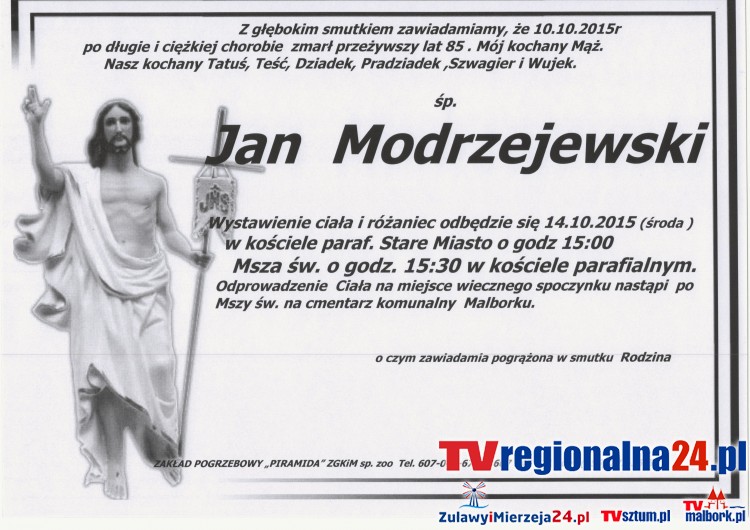 Zmarł Jan Modrzejewski. Żył 85 lat.