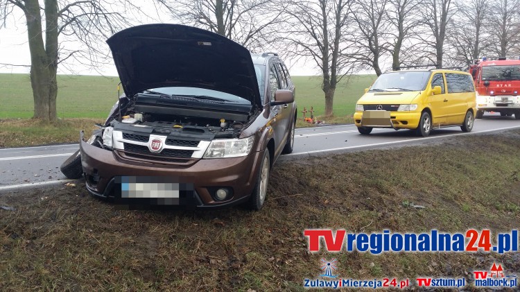 Sztum. 71-letni kierowca  fiata uderzył w drzewo - 15.12.2015