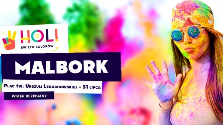 Malbork. Weź udział w kolorowym szaleństwie - Święto Kolorów Holi już w najbliższą sobotę.