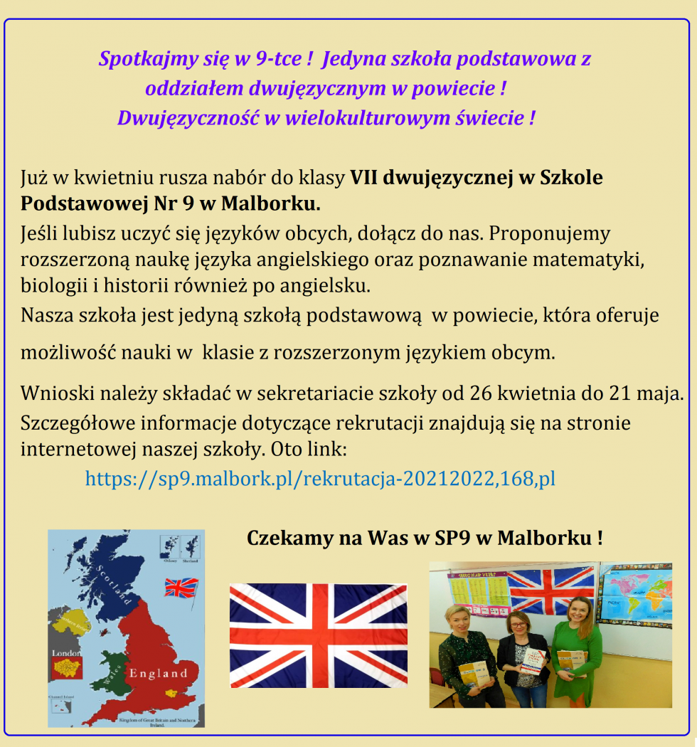 Malbork. SP 9 - jedyna szkoła w powiecie z oddziałem dwujęzycznym. Wkrótce rusza nabór.