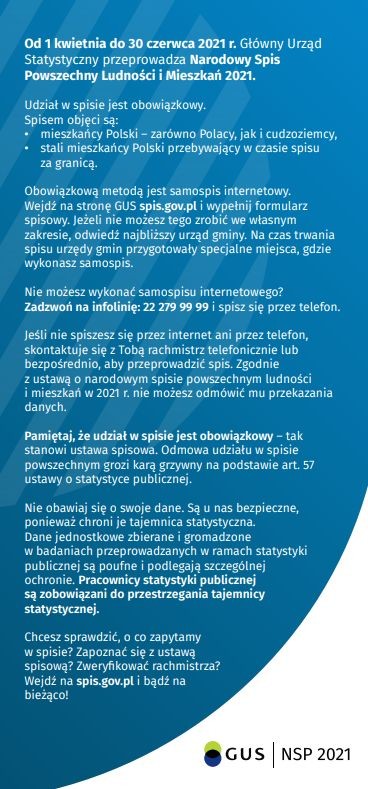 Gmina Malbork. 1 kwietnia rusza Narodowy Spis Powszechny. Dlaczego jest ważny dla nas wszystkich?