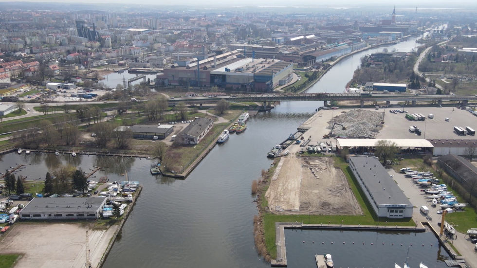 Port Morski w Elblągu z drona - Przekop Mierzei Wiślanej