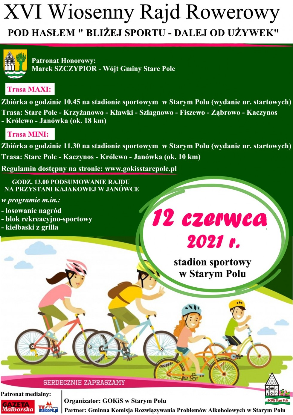 Stare Pole. Weź udział w Wiosennym Rajdzie Rowerowym.