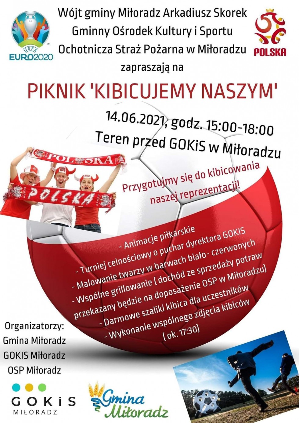 Gmina Miłoradz. Przygotuj się do kibicowania podczas Euro 2020 na sportowym pikniku.