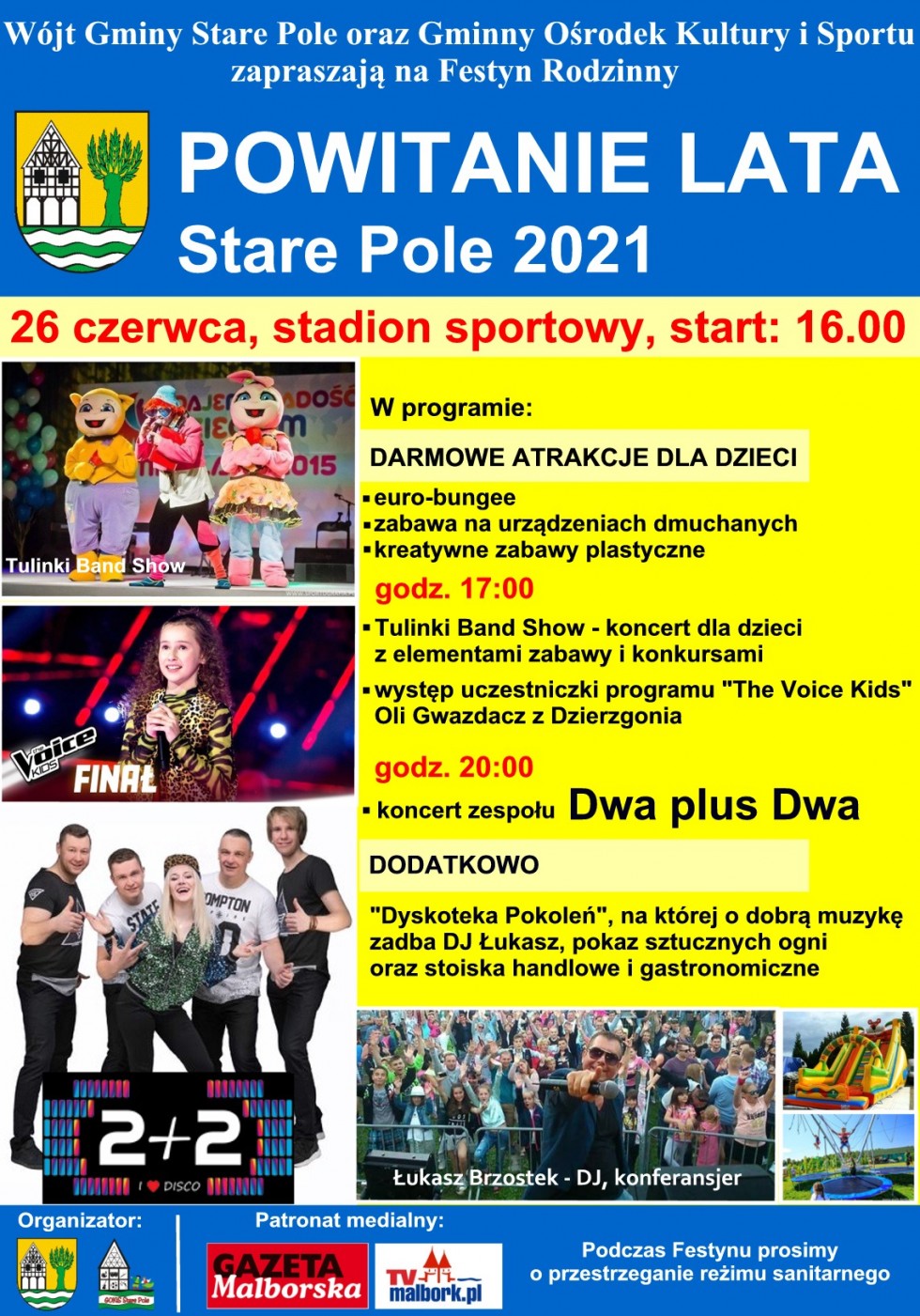 Stare Pole. Festyn rodzinny na powitanie lata. Sprawdź, jakie będą atrakcje.