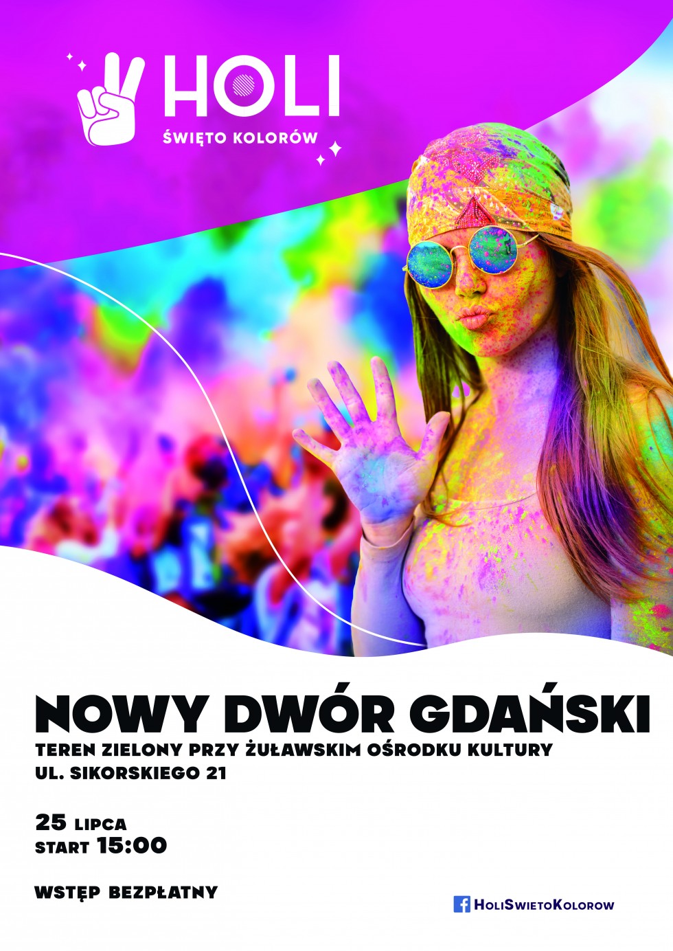 Nowy Dwór Gdański. Daj się ponieść kolorowemu szaleństwu! - Holi Święto Kolorów.