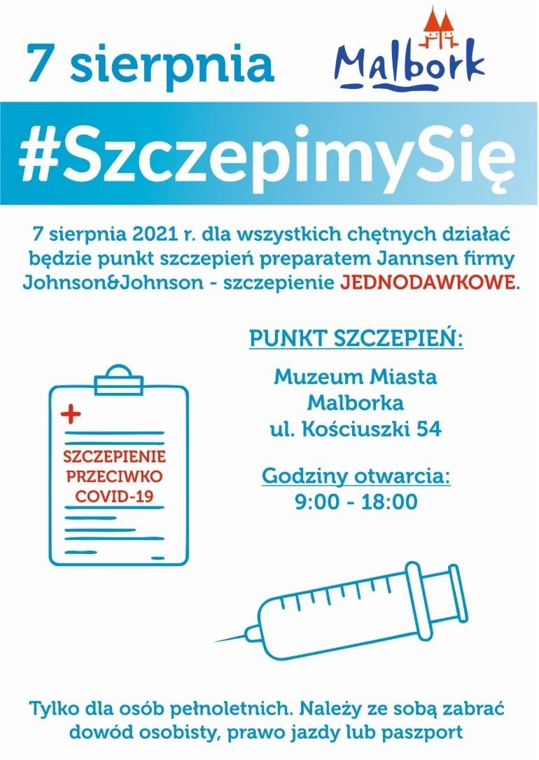 Powiat malborski. Sobota pod znakiem szczepień przeciwko COVID-19.