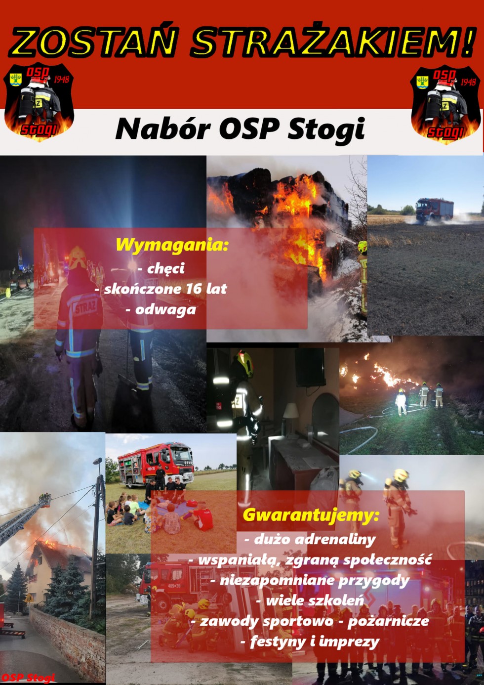 Malbork. Zostań strażakiem! OSP Stogi ogłasza nabór.