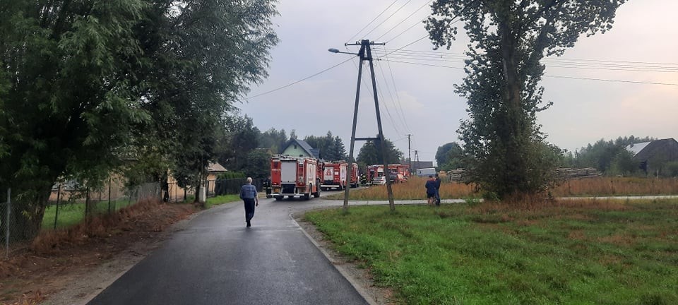 Pożar kotłowni w Drewnicy – raport nowodworskich służb mundurowych.