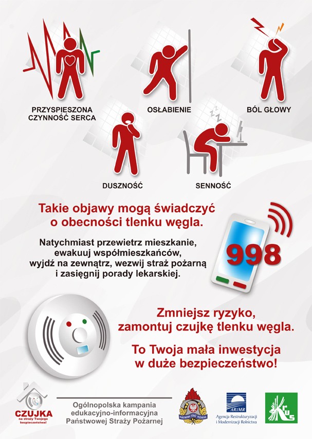 Czujka na straży Twojego bezpieczeństwa! - sezon grzewczy 2021-2022. Dowiedz się, jak uchronić się przed zaczadzeniem.
