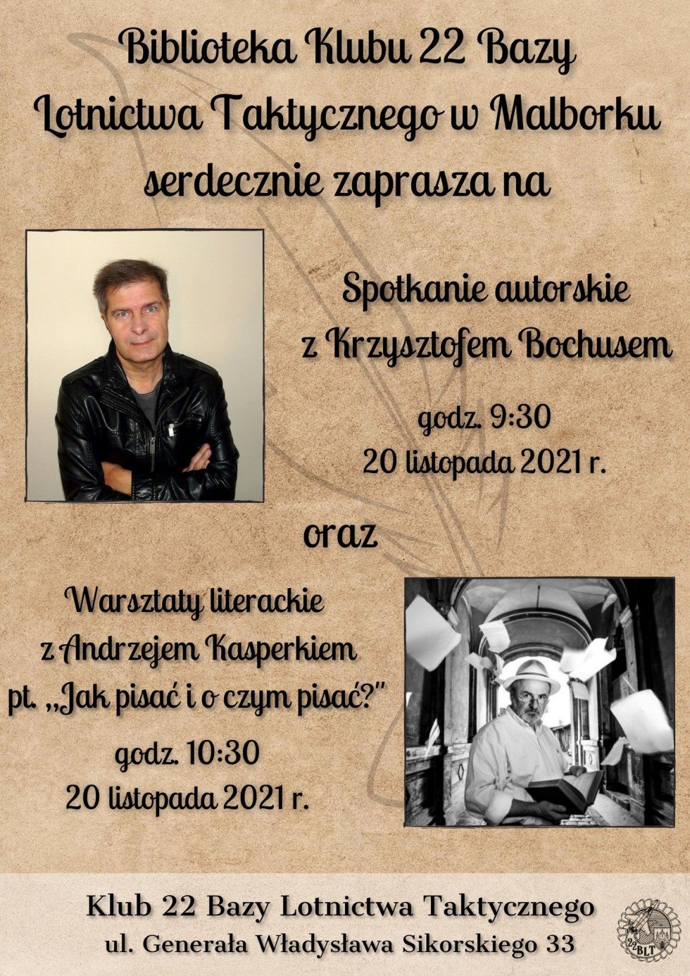 Malbork. Spotkanie autorskie z Krzysztofem Bochusem.