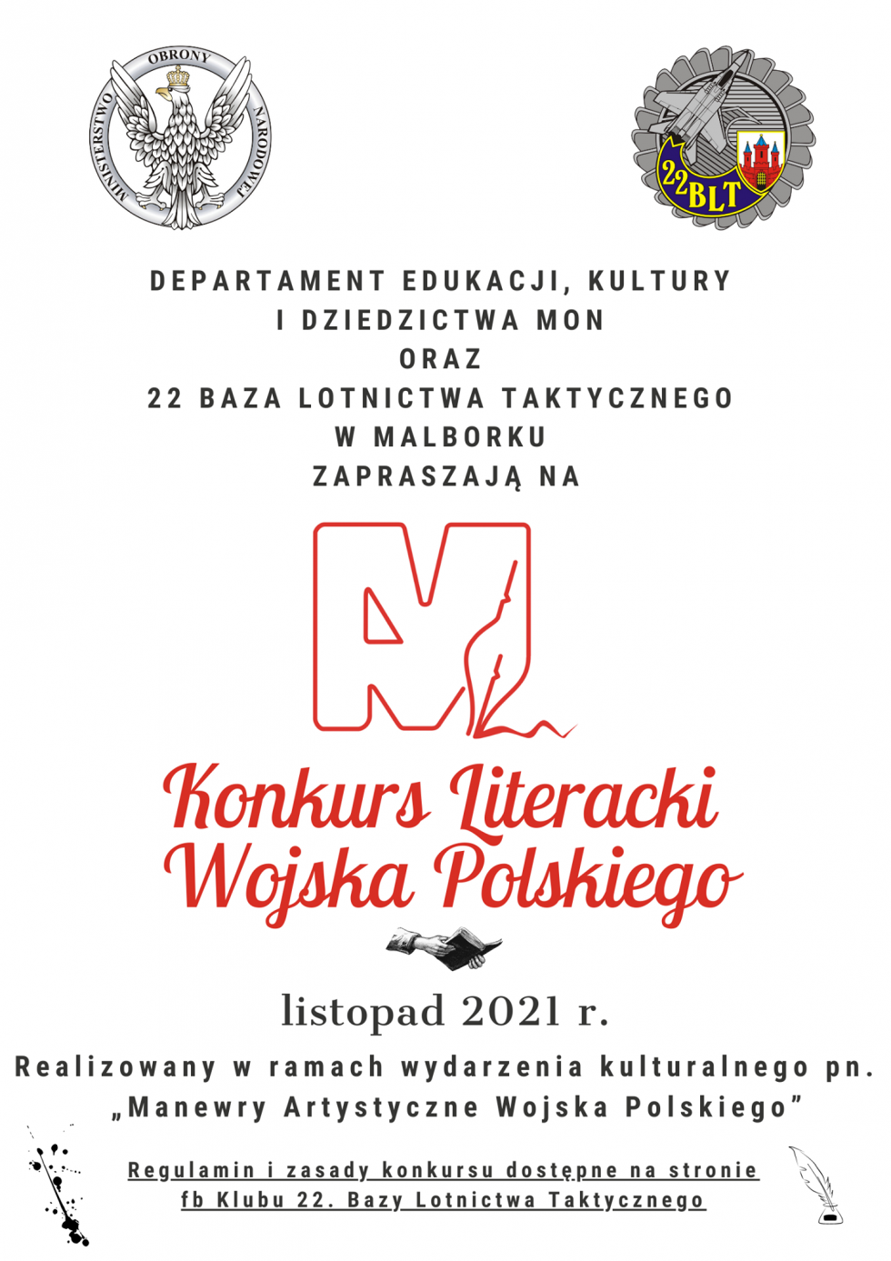 Malbork. W sobotę uroczysta gala Konkursu Literackiego Wojska Polskiego - wystąpi Jacek Bończyk.