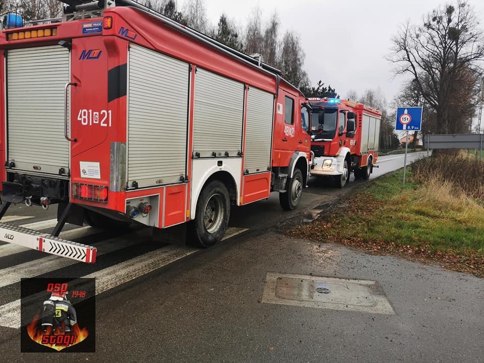 Kobieta w szpitalu po wypadku drogowym na DK55 – weekendowy raport malborskich służb mundurowych.