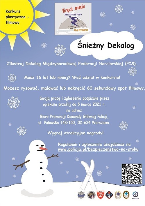 Nowy Dwór Gdański. Trwa policyjny konkurs pn. Śnieżny Dekalog.