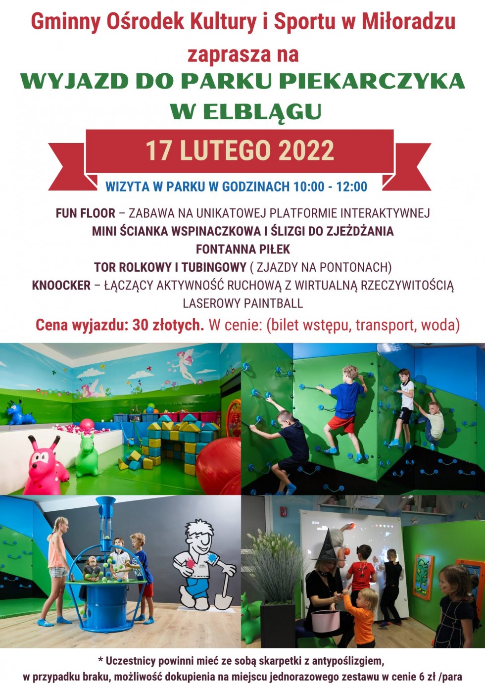 Sprawdź, co gmina Miłoradz przygotowała na ferie zimowe. Szczegóły na plakatach.