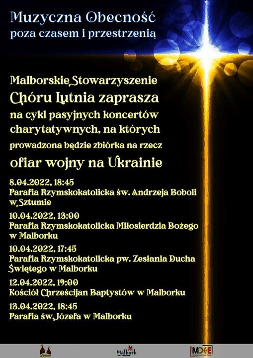 Malbork. Muzyczna Obecność poza czasem i przestrzenią – charytatywne koncerty chóru Lutnia.
