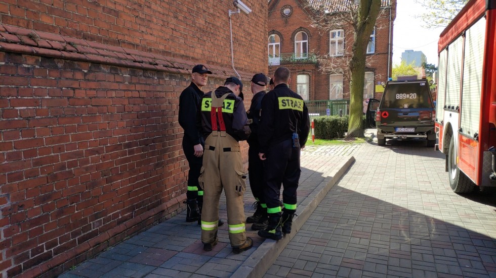 Malbork. Pożar w sądzie – ćwiczenia taktyczne strażaków.