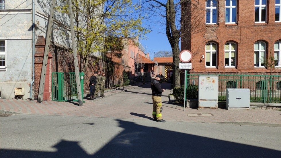 Malbork. Pożar w sądzie – ćwiczenia taktyczne strażaków.