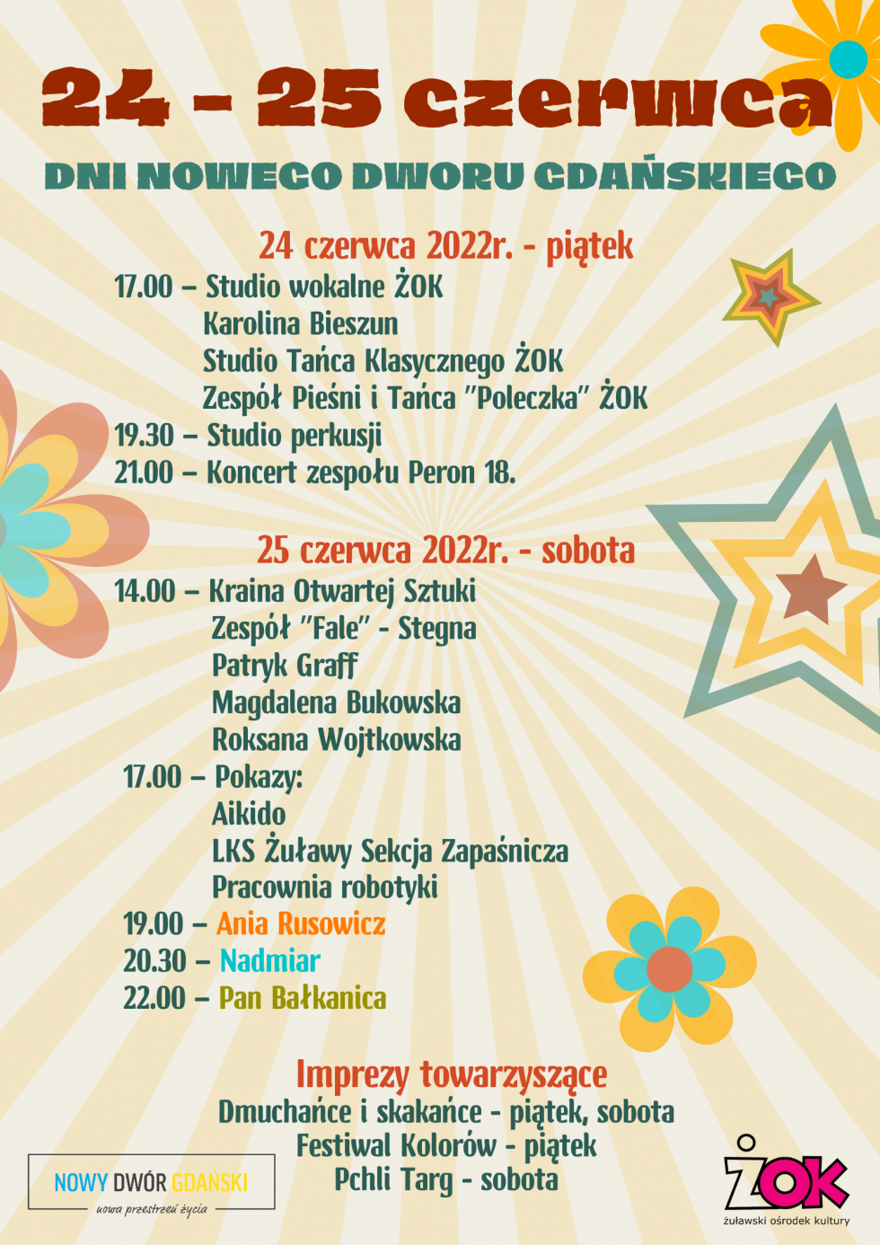 Dni Nowego Dworu Gdańskiego. Szczegóły na plakacie.