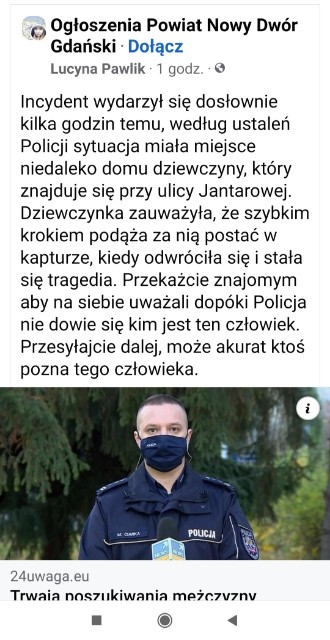 Nowy Dwór Gdański. Informacja o napadzie na dziewczynkę to fake news!