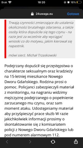 Nowy Dwór Gdański. Informacja o napadzie na dziewczynkę to fake news!
