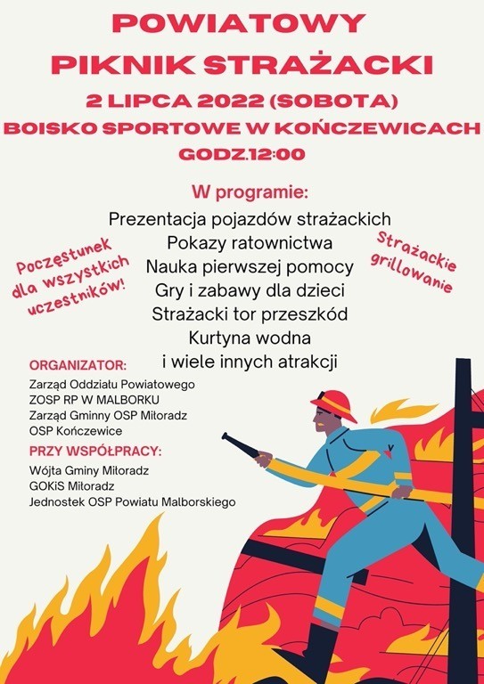 OSP Kończewice zapraszają na Powiatowy Piknik Strażacki.